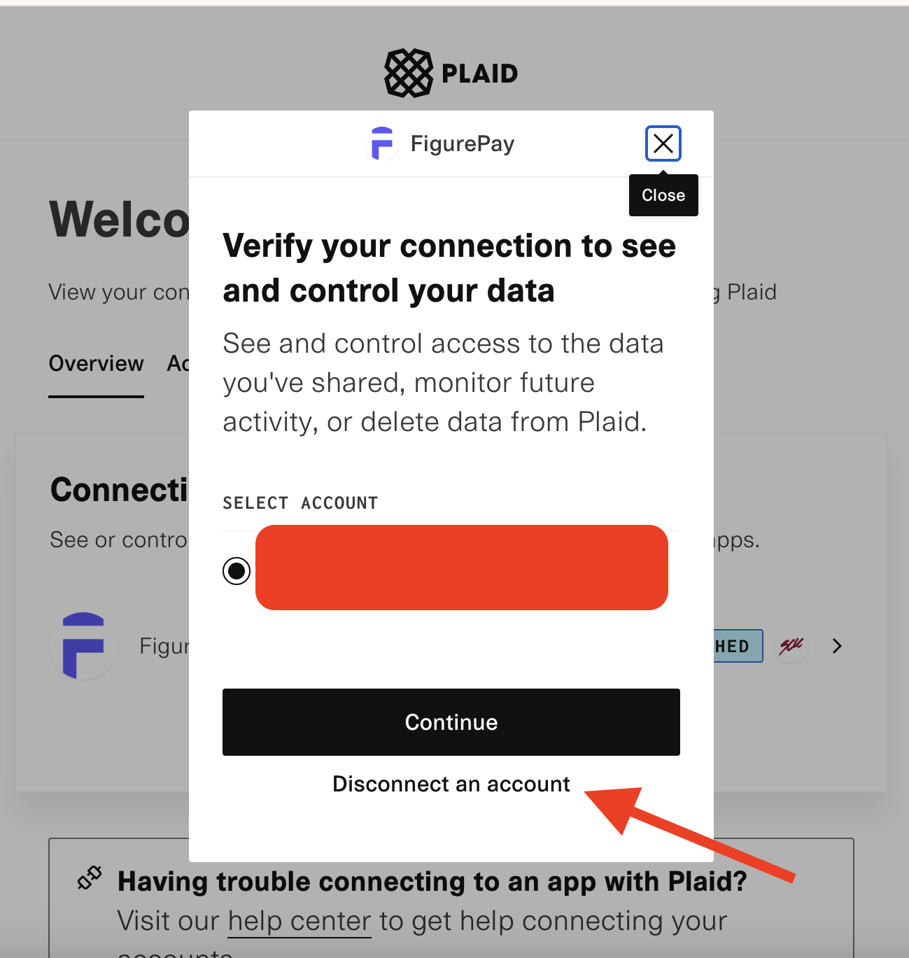 Exchange - Delete / Remove Linked Bank Accounts through Plaid – Figure  Markets
